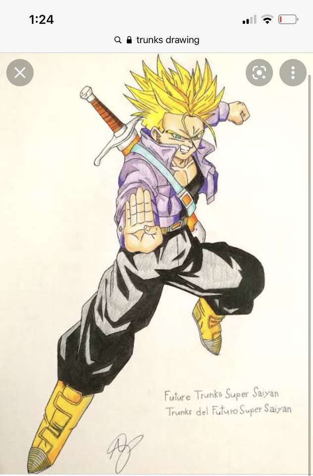 Trunks, dragon ball z, Suraj online παζλ