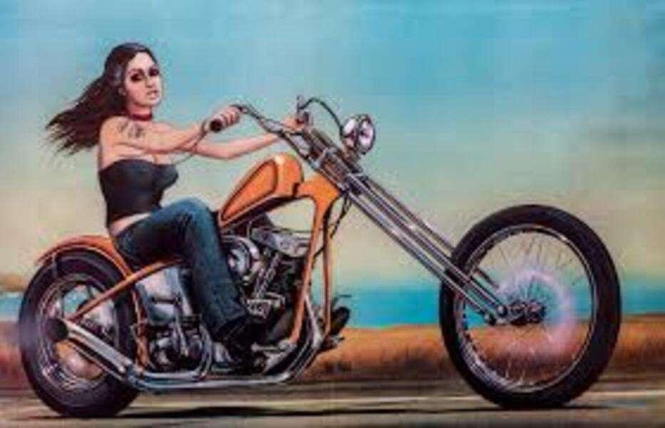 Dívka na motorce #3 skládačky online