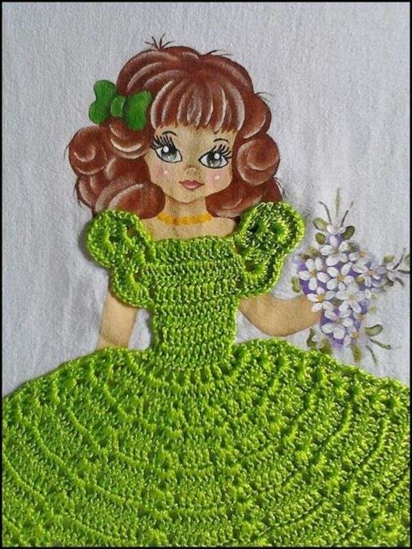 vestido verde menina diva puzzle online