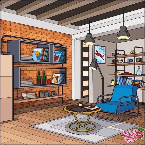 Sala de estudo em casa fofa #11 puzzle online