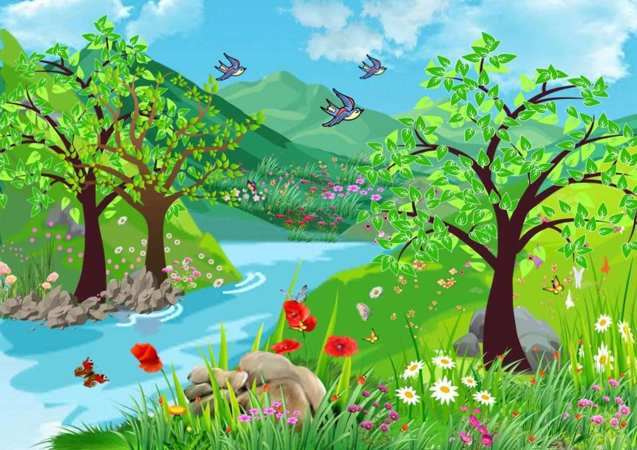 Beautiful view with the river jigsaw puzzle online