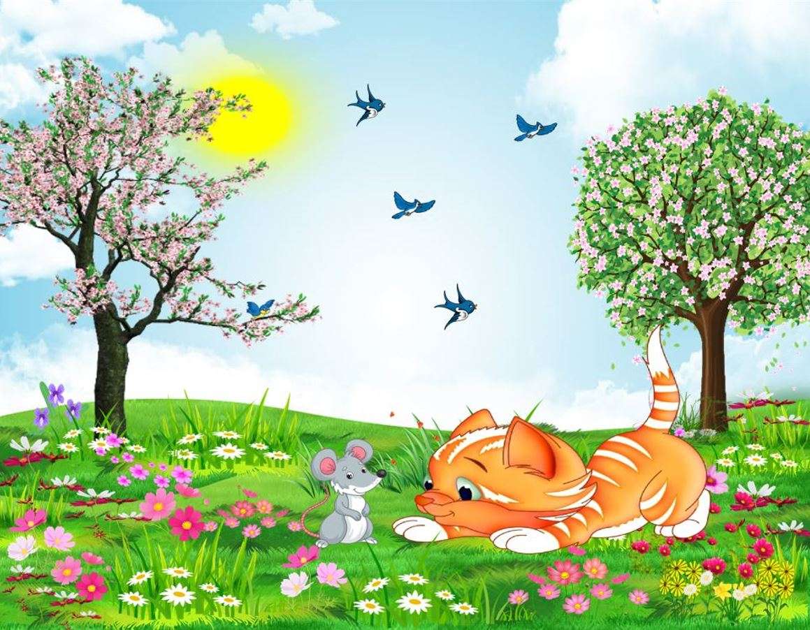 Nice meeting in the meadow jigsaw puzzle online