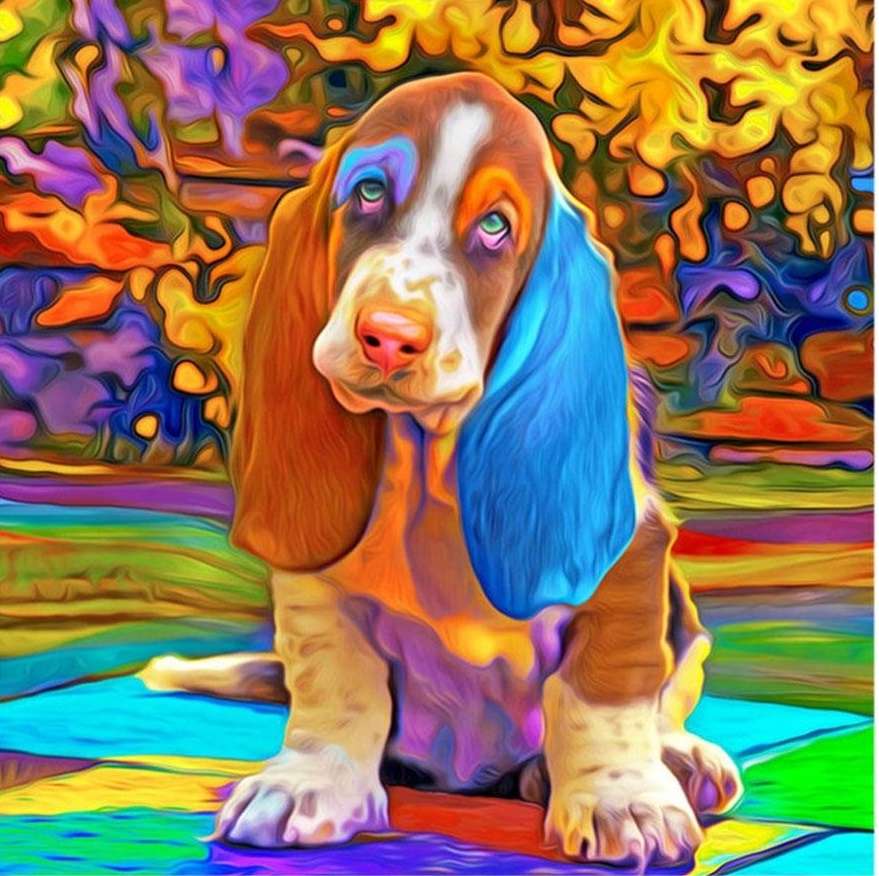 многоцветно кученце онлайн пъзел