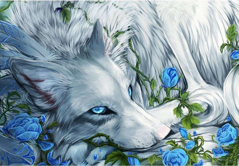 белый Волк онлайн-пазл