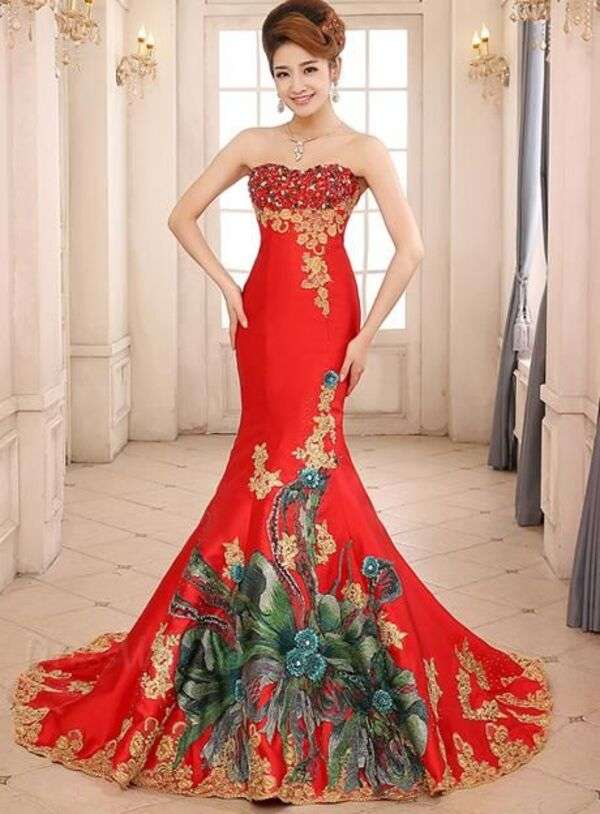 Lady in Ne Tiger Qipao China rochie de modă #52 puzzle online