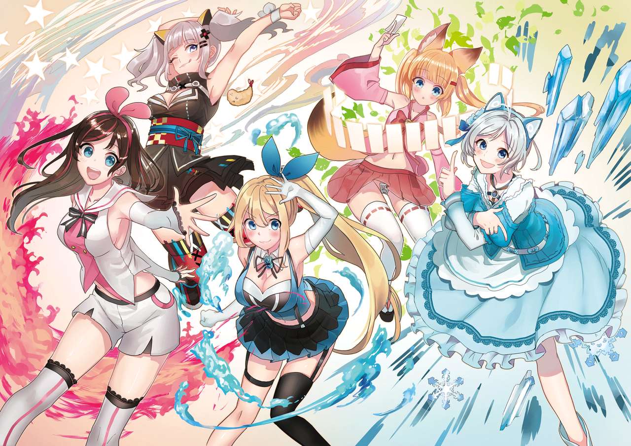 Vtuber anime girls characters jigsaw puzzle online