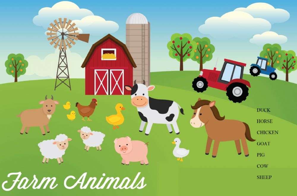FARM ANIMALS puzzle online