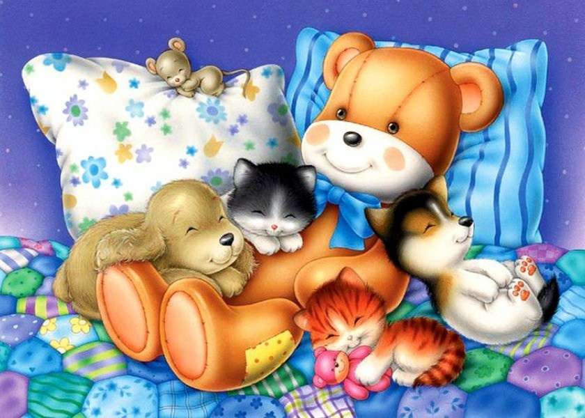 toată lumea se culcă cu ursul puzzle online