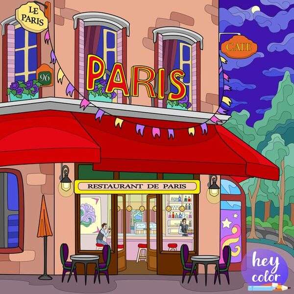Ресторан в Париже Франция пазл онлайн