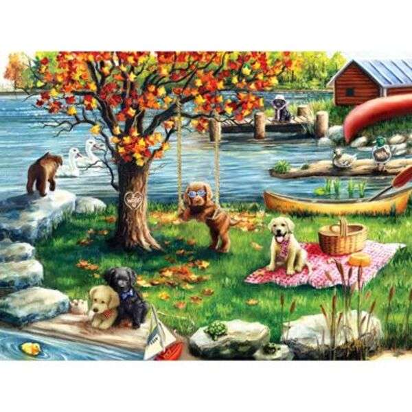 Cățeluși de picnic #39 jigsaw puzzle online