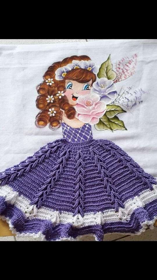Díva lány lila ruha online puzzle