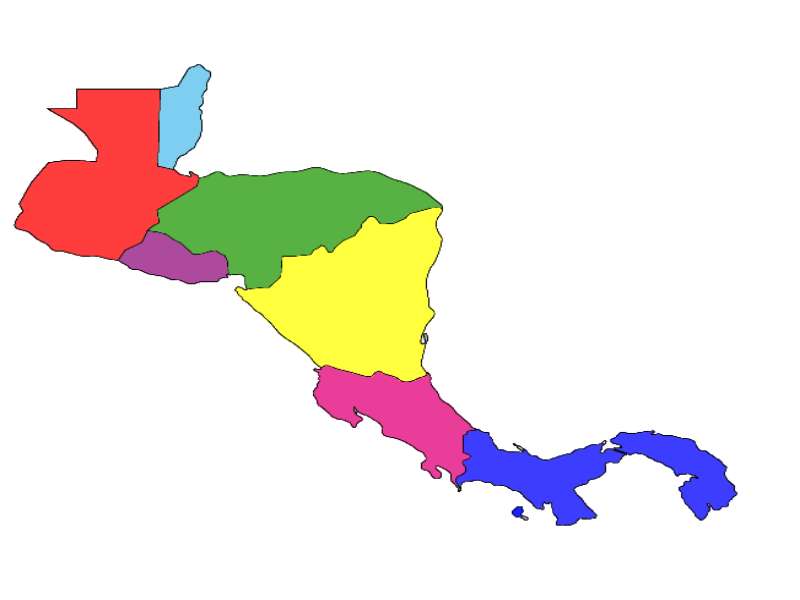 Centralamerika pussel på nätet