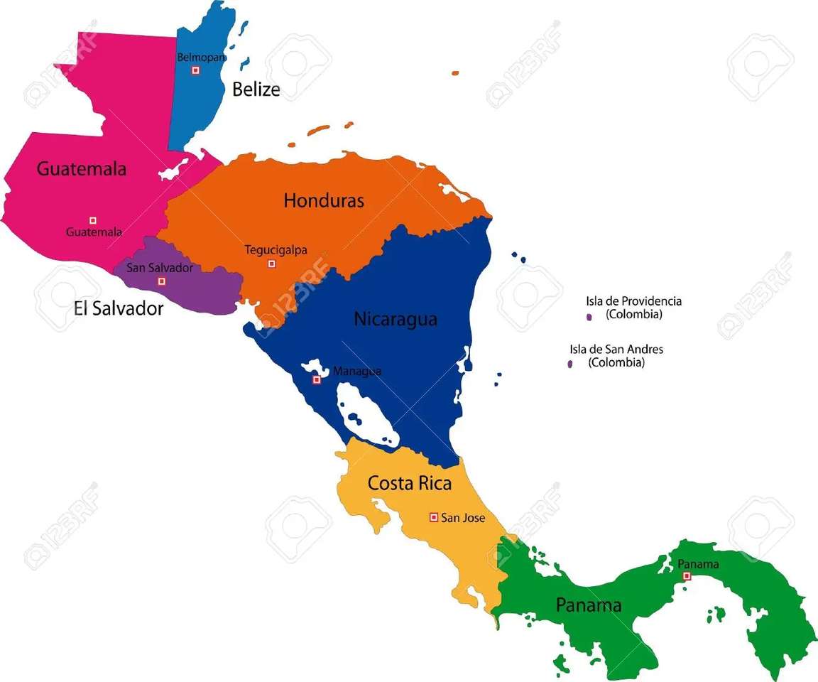 Центральна Америка пазл онлайн