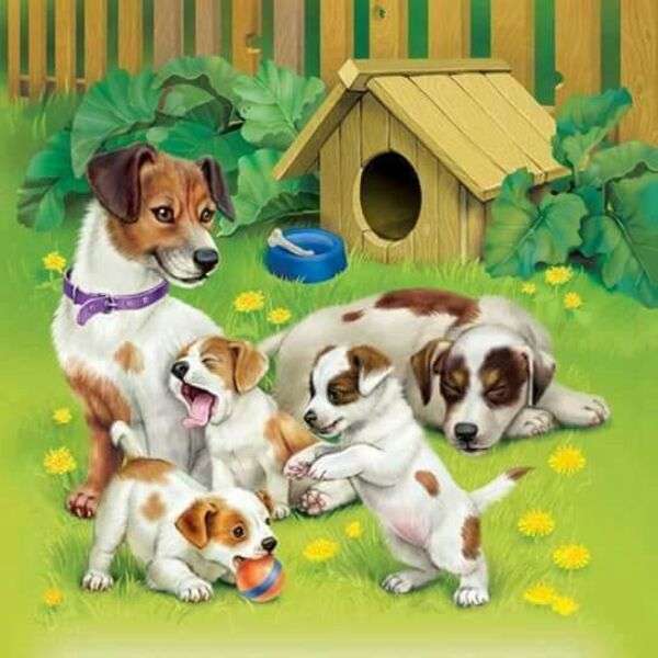 Cachorro gosta de seus bebês #40 puzzle online