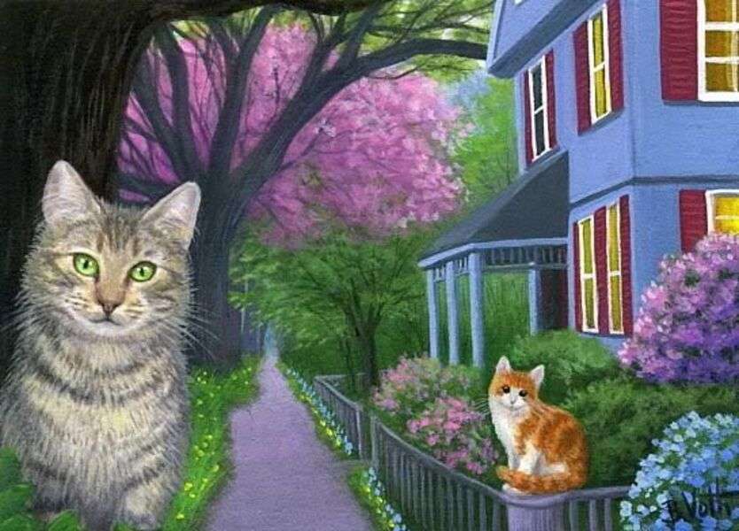 Pisici în afara casei #49 puzzle online