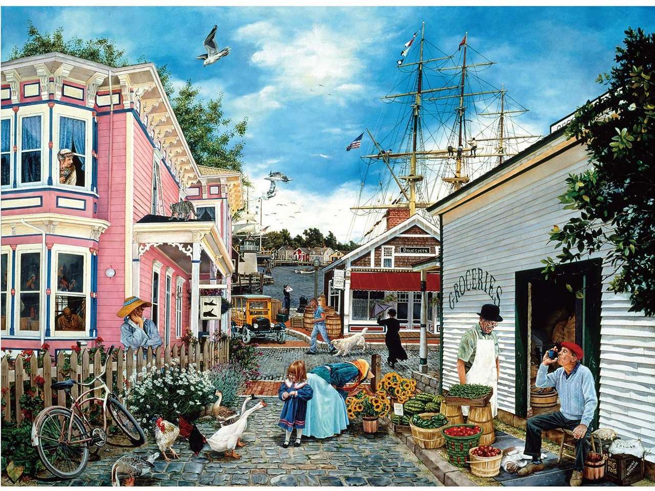 In a port town jigsaw puzzle online