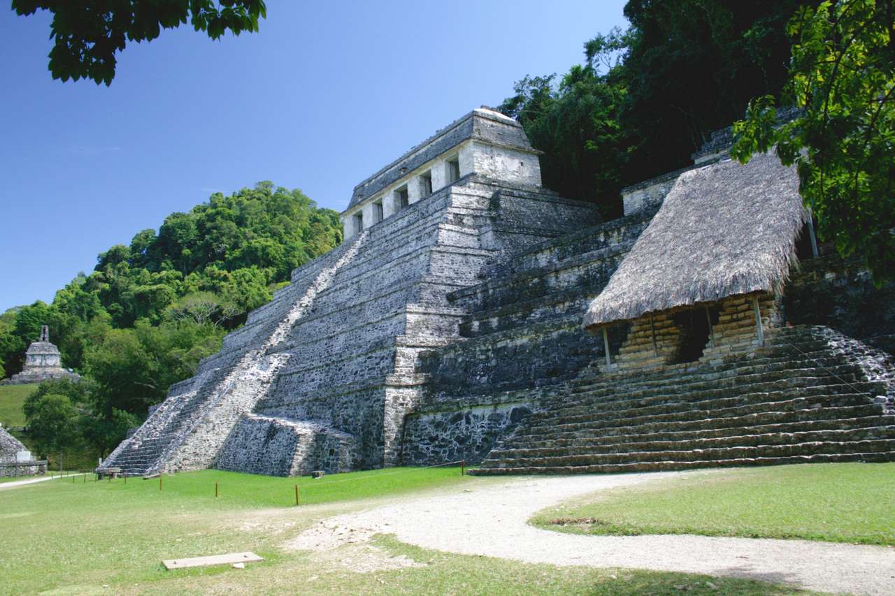 Palenque-pyramiden pussel på nätet