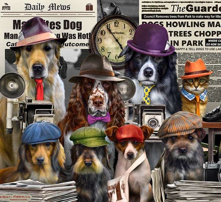 novinářské psy skládačky online