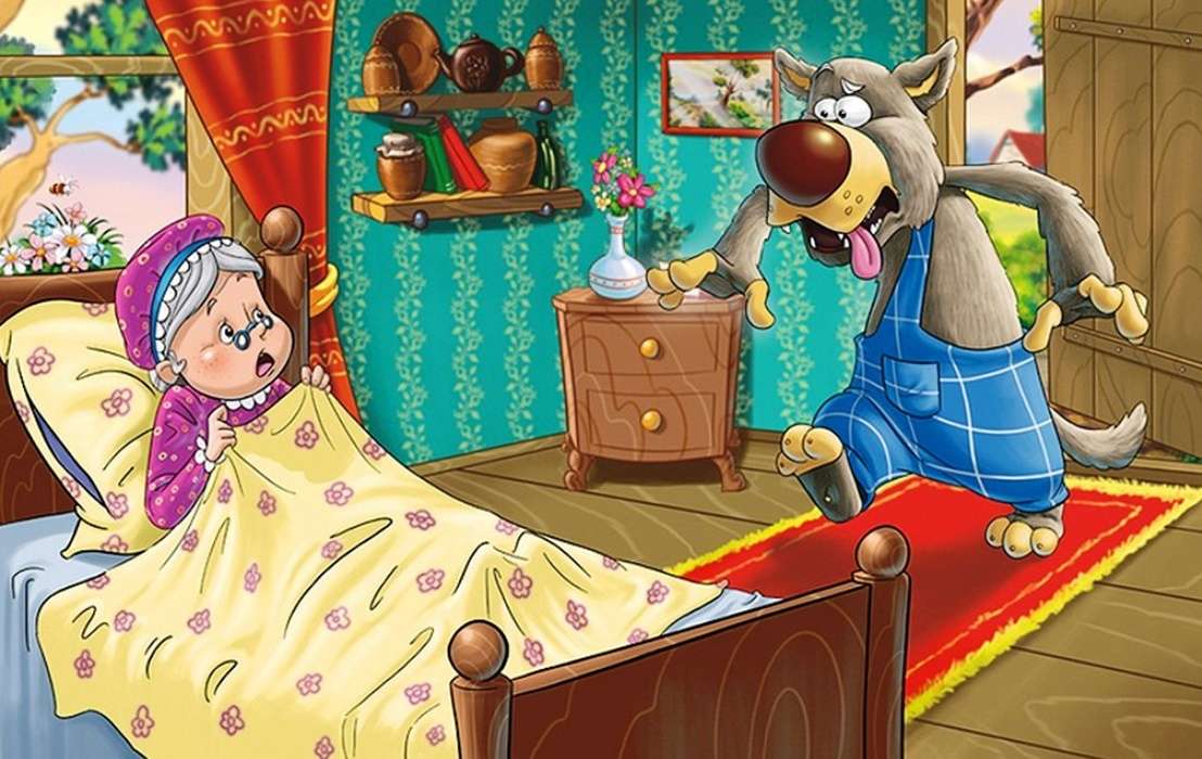 bunica și lupul cel mare și rău jigsaw puzzle online