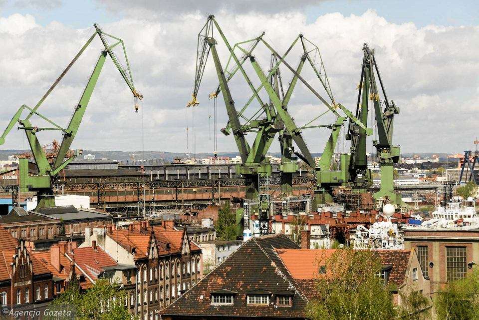 Utsikt från balkongen på hamnen i Gdansk Pussel online