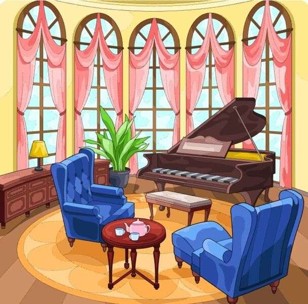 Krásný obývací pokoj domu #36 online puzzle