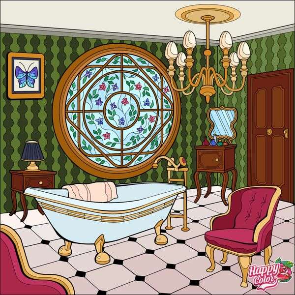 Bello cuarto de baño de una casa #6 rompecabezas en línea