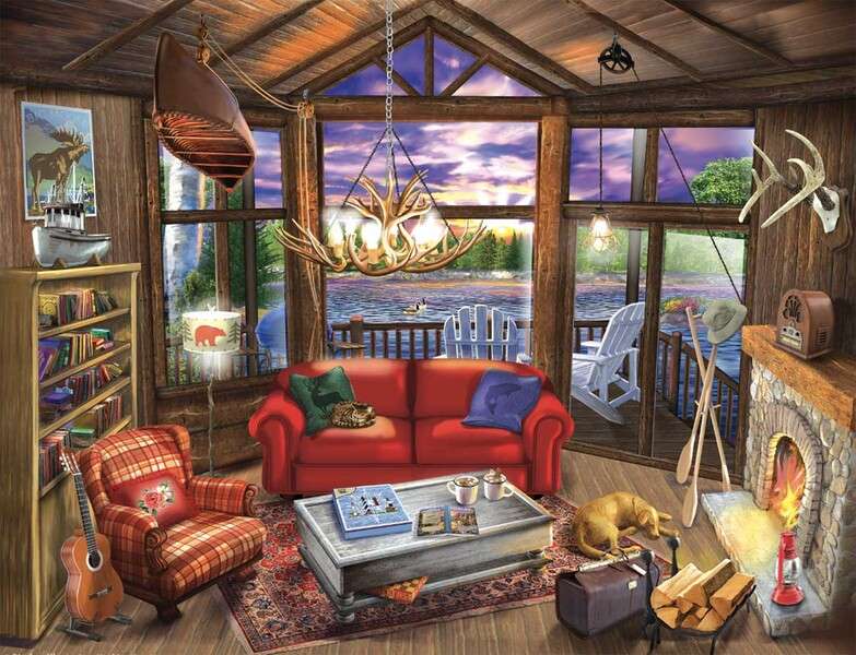Obývací pokoj horského domu #37 skládačky online