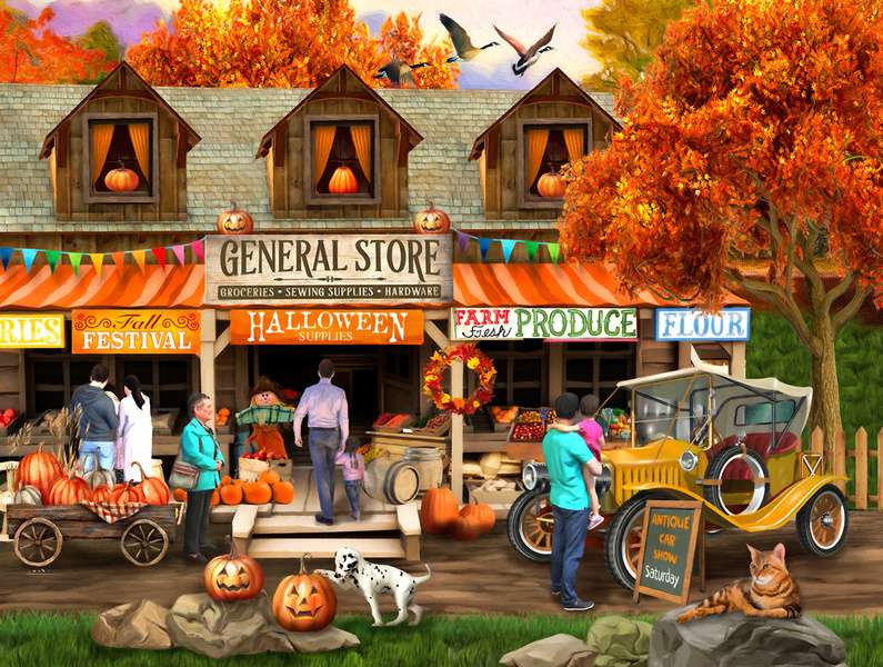Το κατάστημα γιορτάζει το Halloween παζλ online