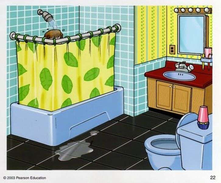 Söt badrum i ett hus #7 pussel på nätet