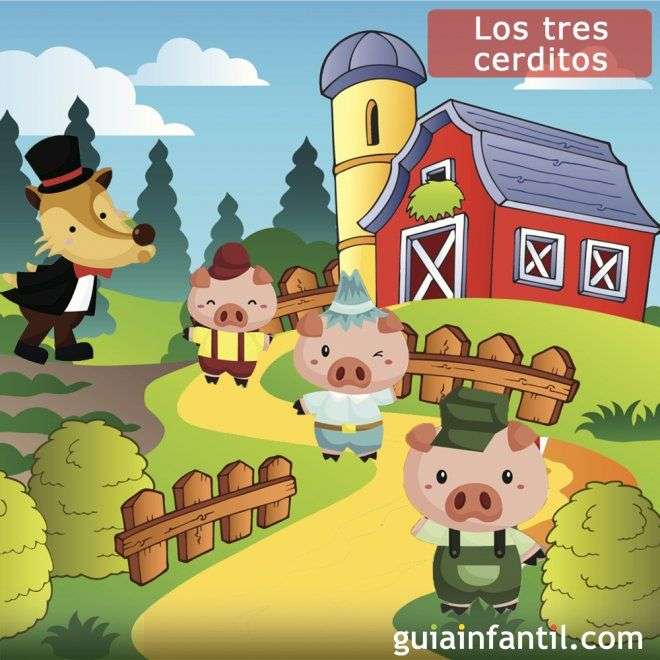 Puzzle drei kleine Schweinchen Puzzlespiel online