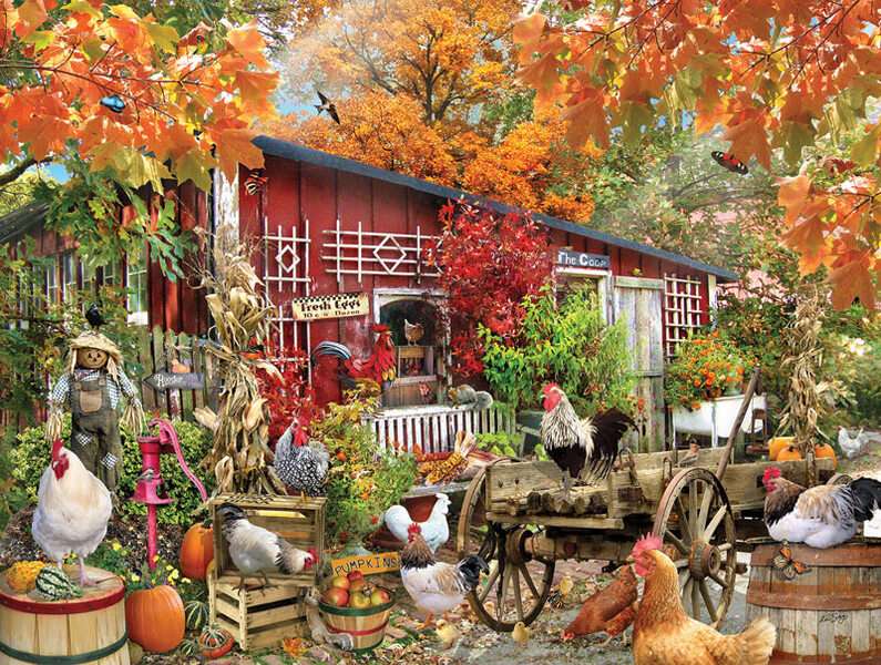 chicken coop on a farm jigsaw puzzle online