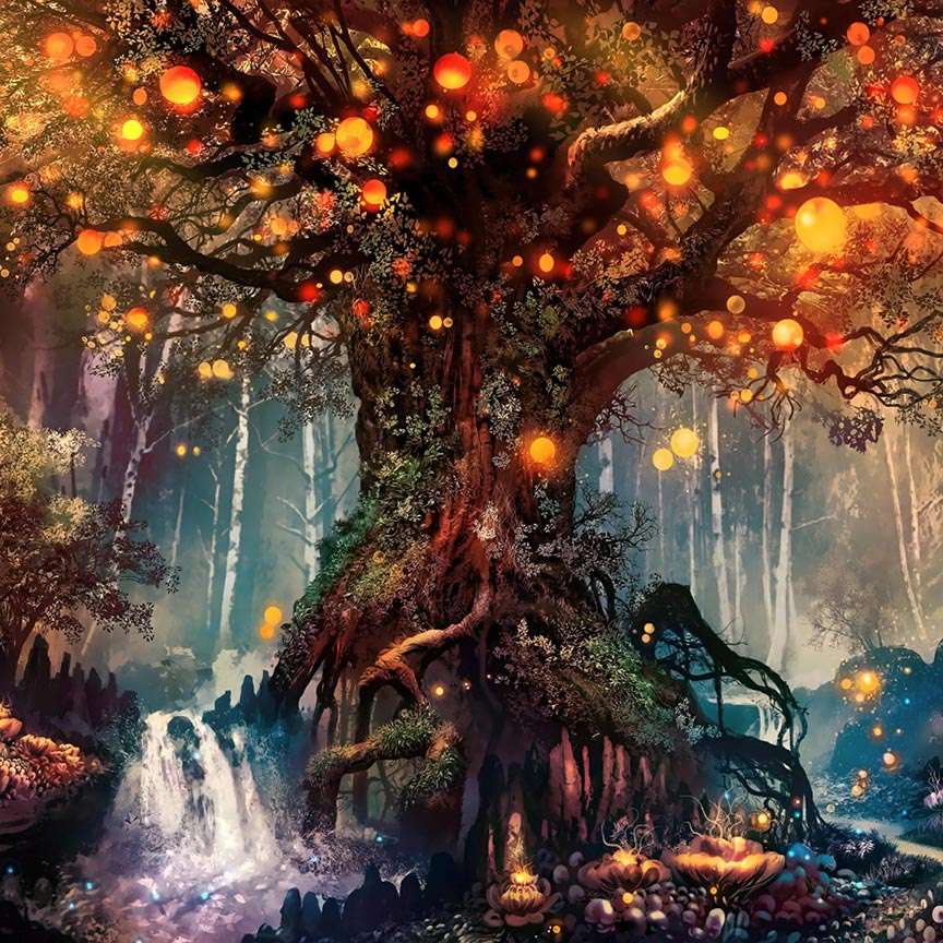 Fantasy-träd Pussel online