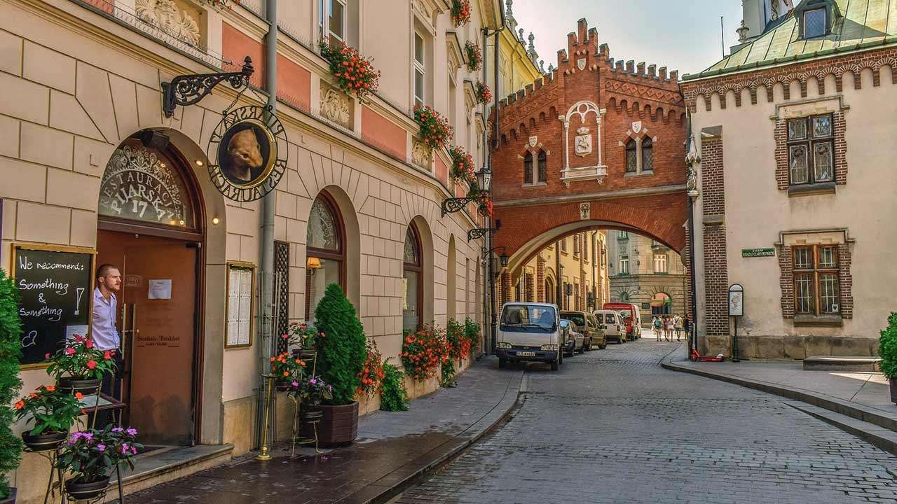Centro da cidade de Cracóvia puzzle online