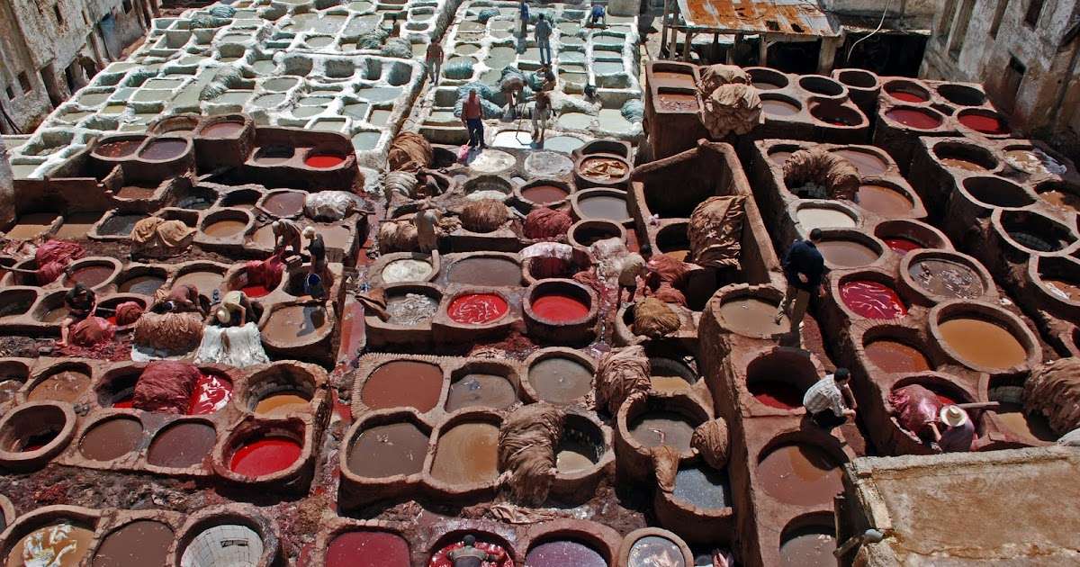 Leerlooierijstad Fez. Marokko legpuzzel online