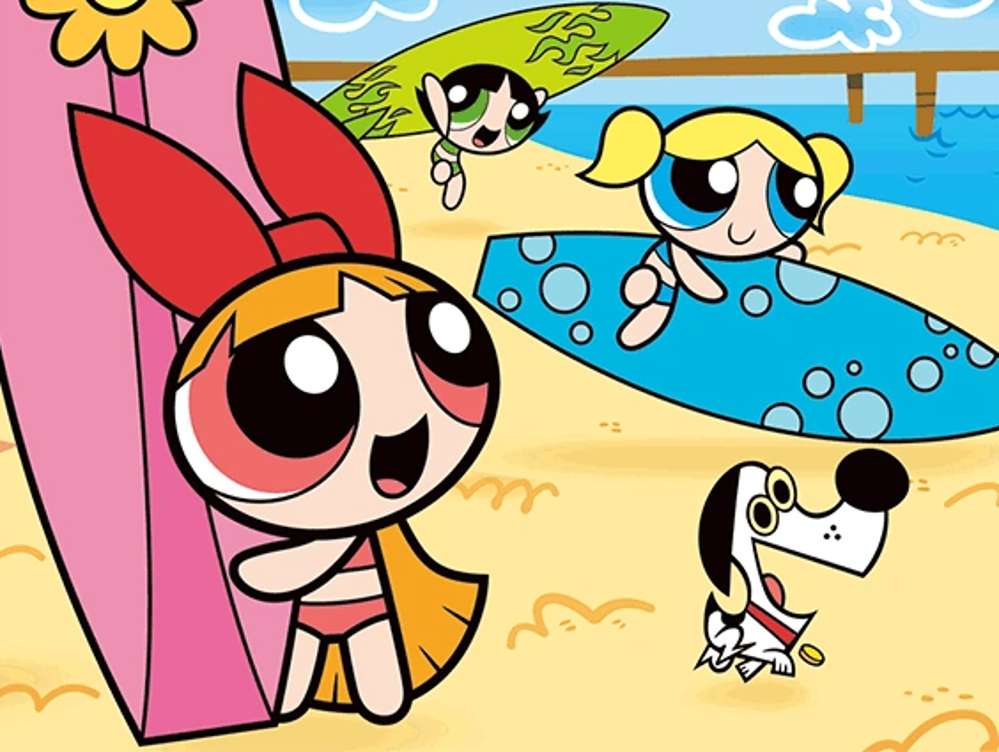 Surf's up, Powerpuff Girls! online puzzel