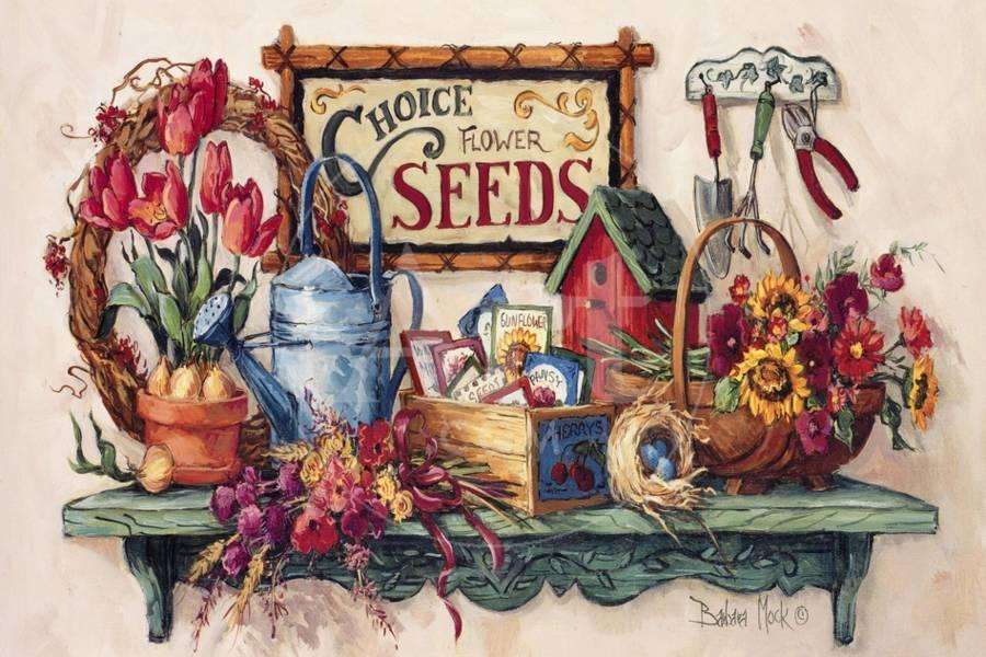 alegere-seminţe-flori jigsaw puzzle online