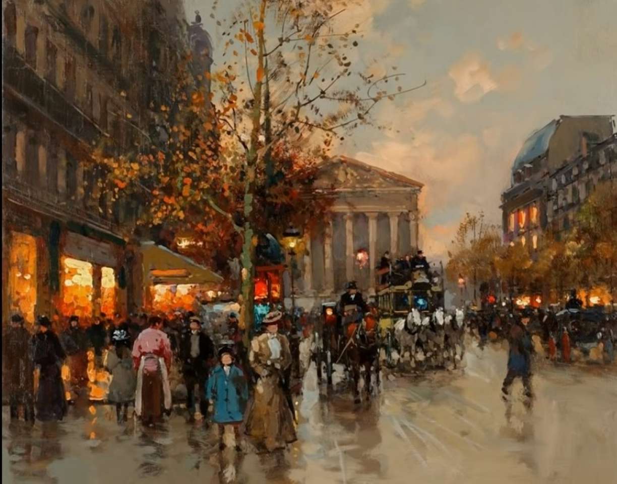 Париж около 1900 г. онлайн-пазл