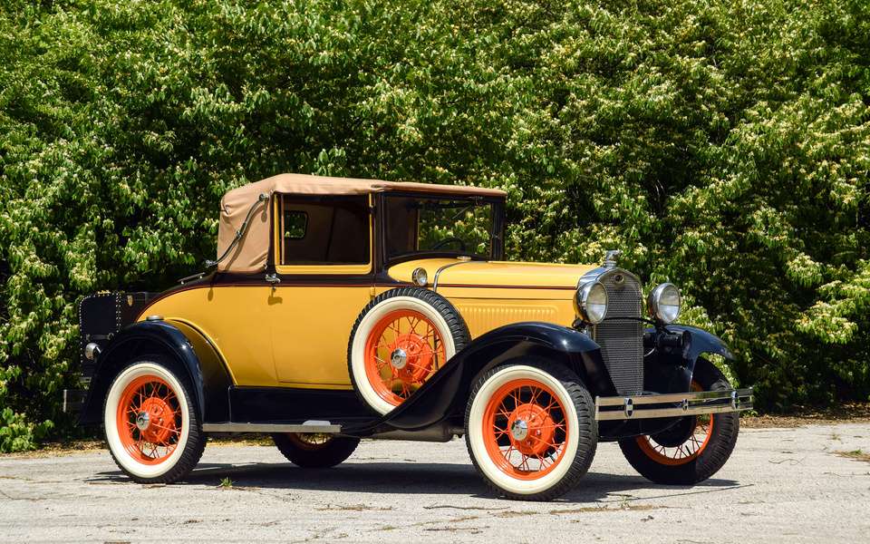 Ford Retro Model A bil år 1930 pussel på nätet