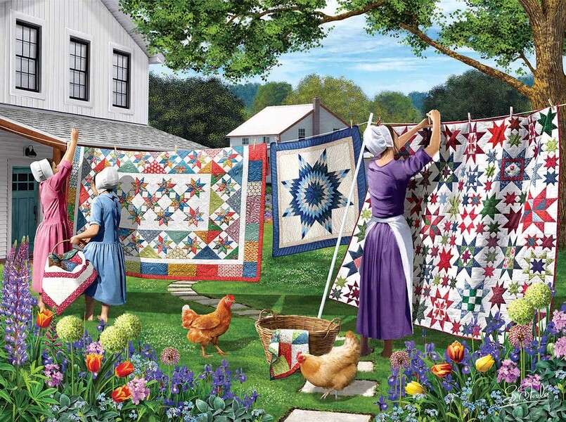 Nederlandse dames verzorgen quilts legpuzzel online