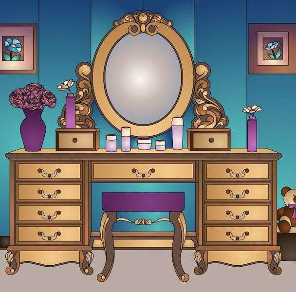 Schattig huis dressoir # 4 legpuzzel online