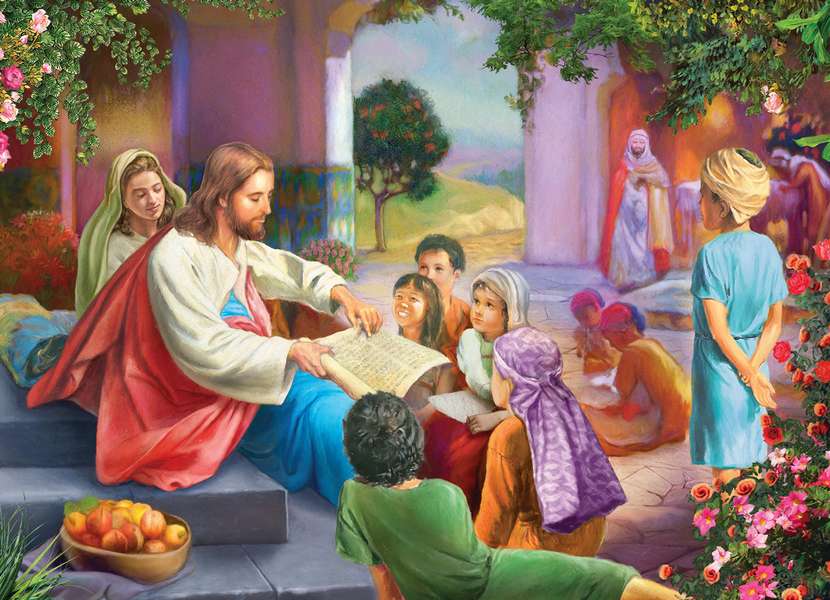 Jesus trifft sich mit Kindern Online-Puzzle