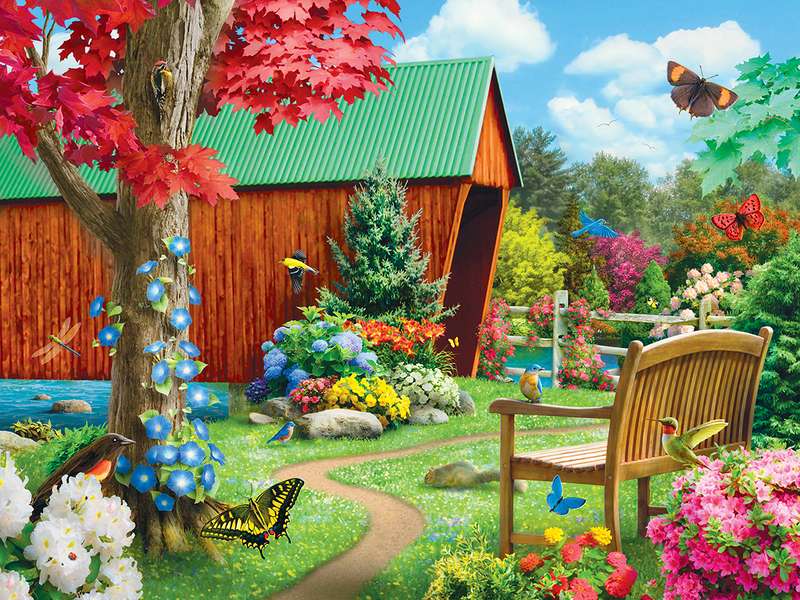 Casa con giardini da sogno puzzle online