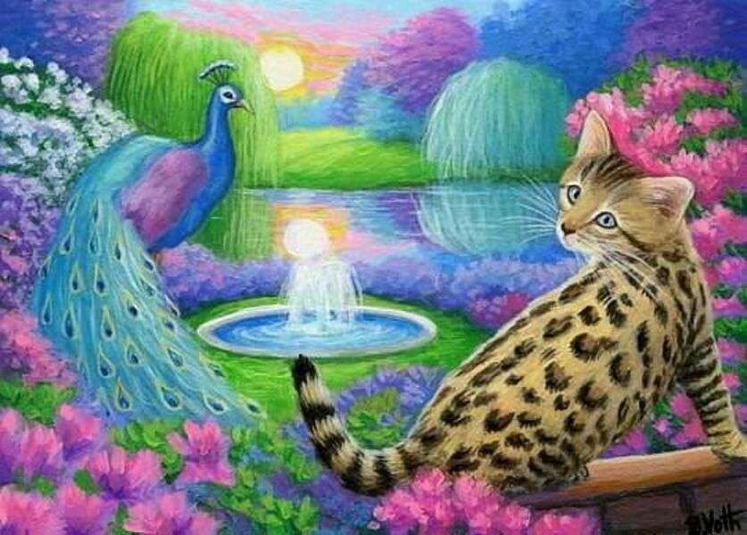 Gattino in un giardino #61 puzzle online