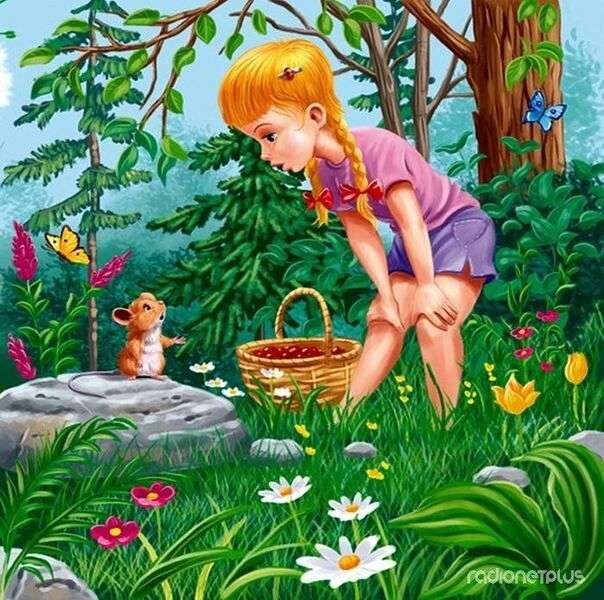 menina na floresta puzzle online