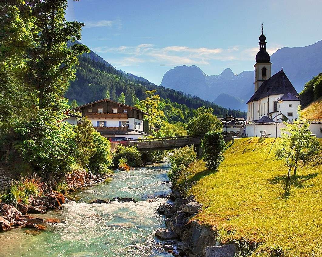 Долина в горах - Германия пазл онлайн