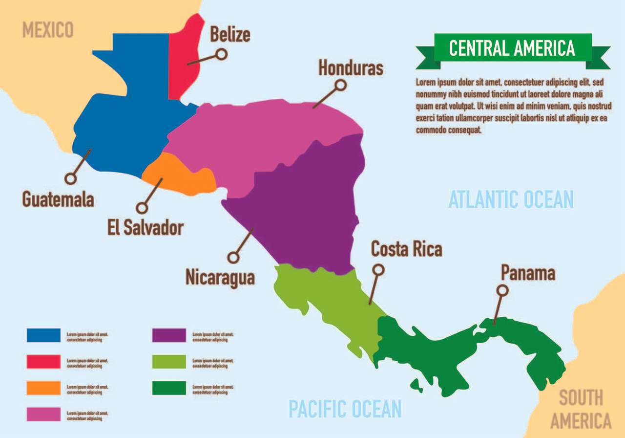 Centraal Amerika. legpuzzel online