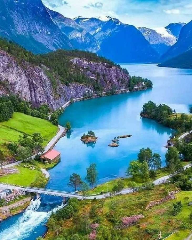 Schönes Norwegen. Puzzlespiel online