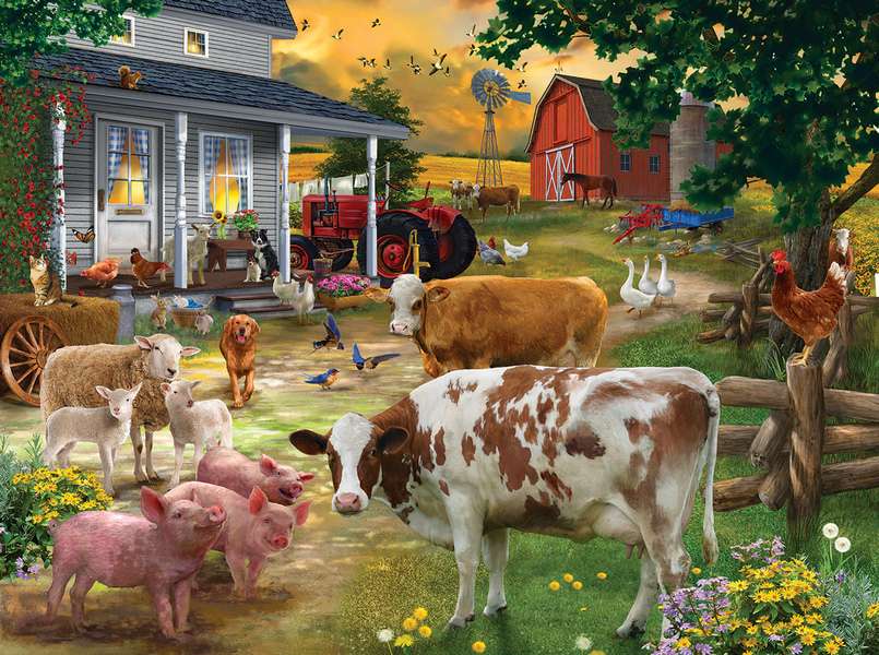 animali da fattoria puzzle online