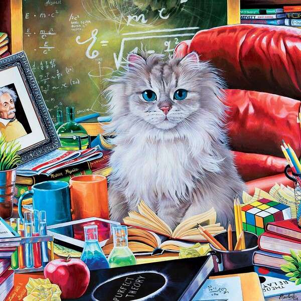 Il gattino interpreta Einstein #66 puzzle online