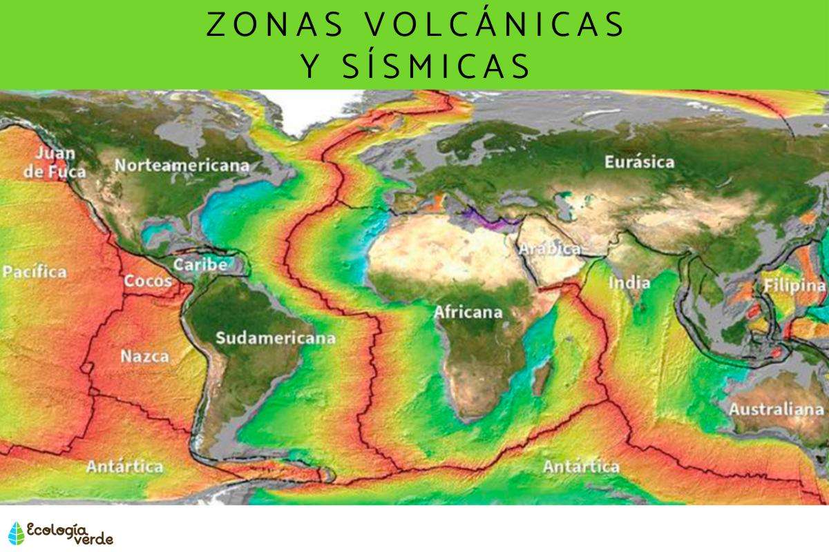 Erdbeben und Vulkanregionen Online-Puzzle